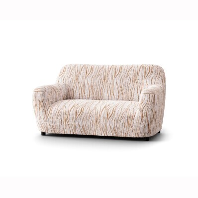 Bi-elastyczny pokrowiec z falistym nadrukiem na fotel i sofę