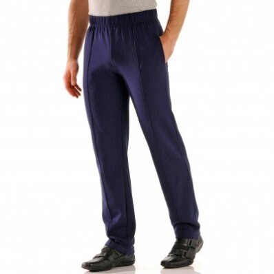 Pánské pohodlné kalhoty s podílem vlny a elastickým pasem