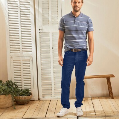 Pohodlné bavlnené džínsy, vnútor. dĺžka nohavíc 72 cm