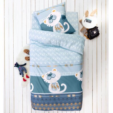 Detská posteľná bielizeň s motívom mačiek Chaplu, pre 1 osobu, bavlna