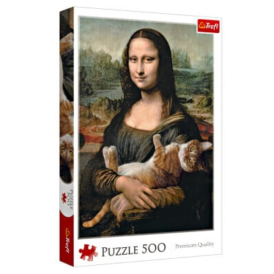 Puzzle 500 dílků "Mona Lisa a kočka"