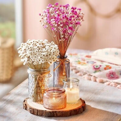 5 db dekoratív váza Romantic