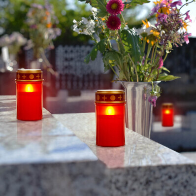 LED-es temetői gyertya