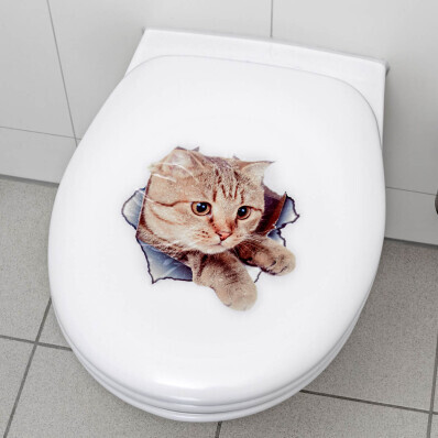 Naklejki na toaletę Koty, 2 szt.