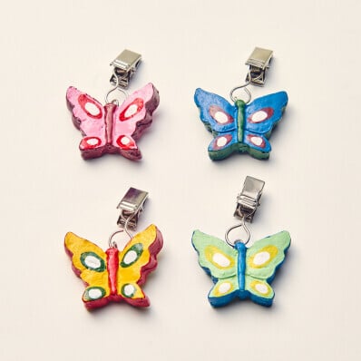 4 db "Butterfly" terítőcsipesz