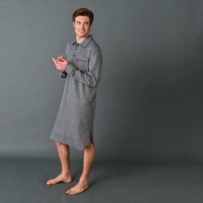 Pánska kockovaná nočná košeľa