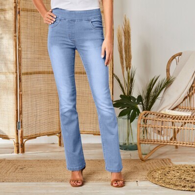 Blugi bootcut stretch, denim