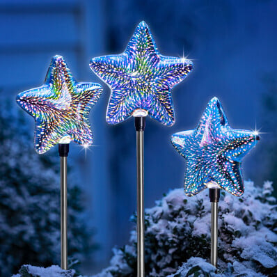 Lanț de lumini LED pentru grădină Shining Star, set de 3