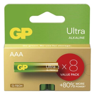 GP bateria alkaliczna ULTRA AAA, 8 szt.