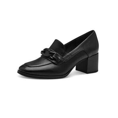 Kožené mokasíny na podpätku JANA