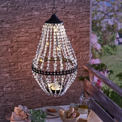 Venkovní LED lustr Křišťál
