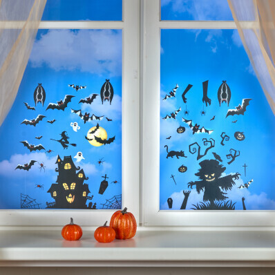 3 samolepky na okna Halloween