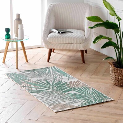 Covor dreptunghiular cu motiv tropical