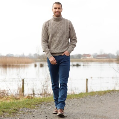 Džíny s 5 kapsami, fleecová vnitřní strana
