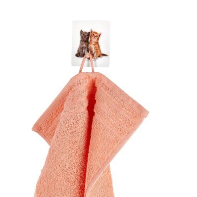 Samoprzylepne haczyki na ręczniki Kotki, zestaw 4 szt.