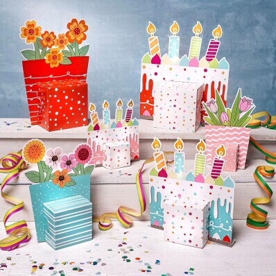 Pudełka upominkowe Happy, zestaw 6 szt.