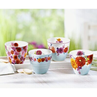 Hrnčeky Dahlia, sada 4 ks