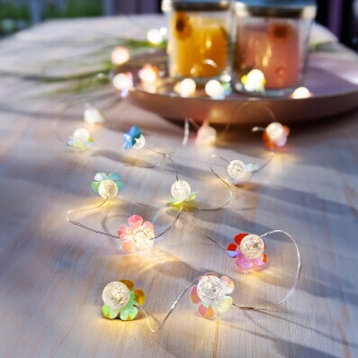 LED łańcuch świetlny Kolorowe kwiaty