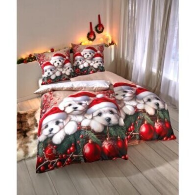 Povlečení na jednolůžko Štěňátka