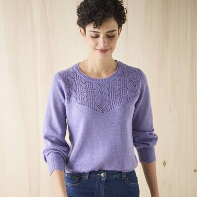 Pulóver áttört mintával