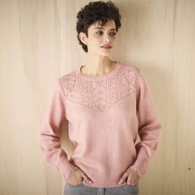 Pulóver áttört mintával