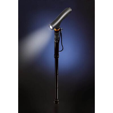 Vycházková hůl skládací s LED světlem