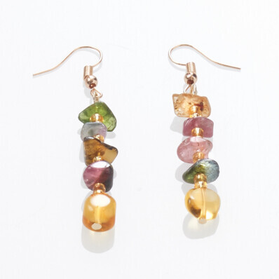 1 пара сережок з турмаліном