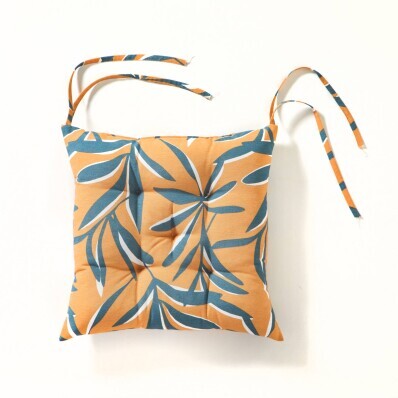 Zestaw 2 poduszek na krzesła z nadrukiem liści