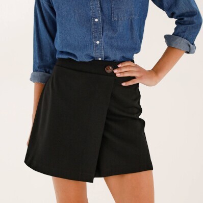 Sukňové šortky z úpletu Milano