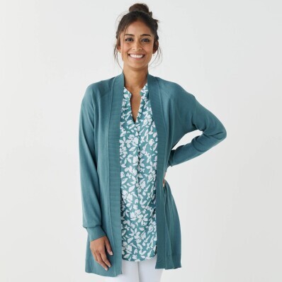 Dlouhý kardigan bez zapínání