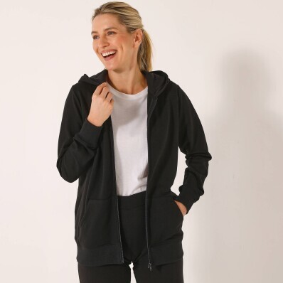 Zapinana na zamek kurtka z kapturem, szczotkowany molton