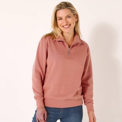 Moltonová mikina se stojáčkem na zip