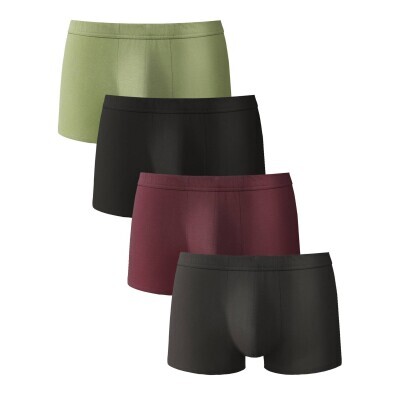 Set de 4 boxeri simpli din bumbac