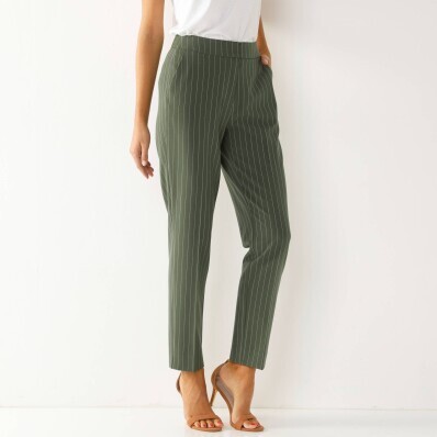 Pantaloni skinny 7/8 cu dungi