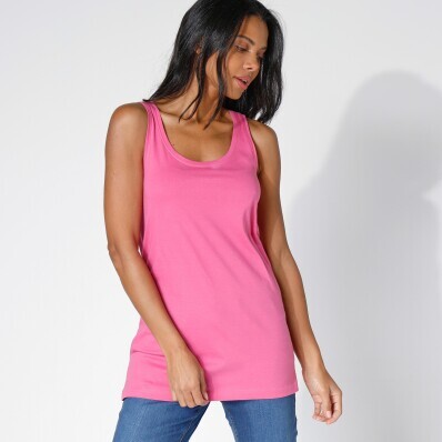 Jednokolorowy top z ekologicznej bawełny organicznej