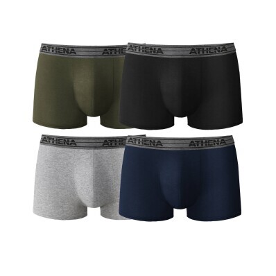 Комплект із 4 базових бавовняних боксерів від Athena