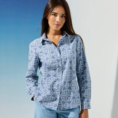 Cămașă chambray imprimată
