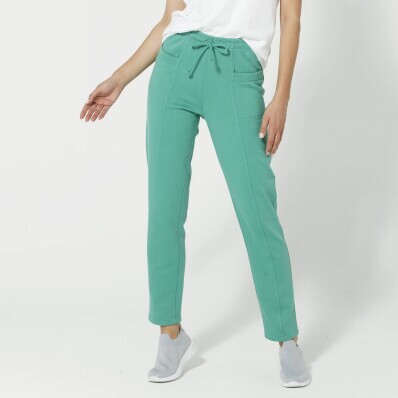 Długie spodnie Molton w jednolitym kolorze