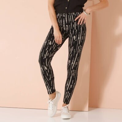 Jambiere cu talie elastică și imprimeu