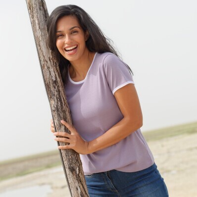 Dwukolorowa koszula z krótkim rękawem