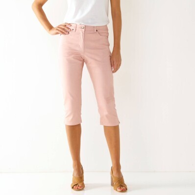 Úzké tvilové 3/4 kalhoty