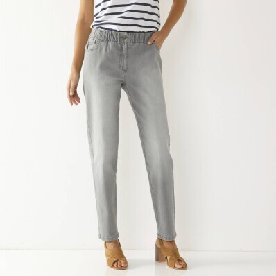 Широкі стрейч-джинси для мам