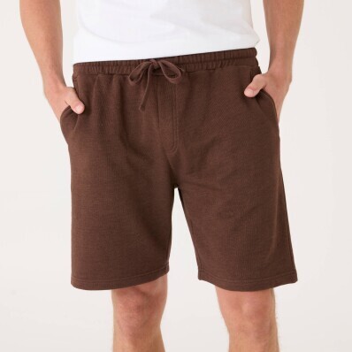 Moltonové šortky s pružným pasem a šňůrkou na stažení