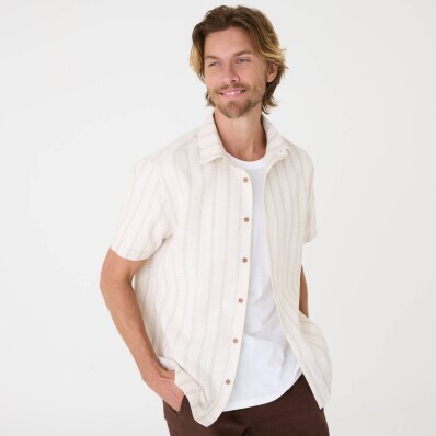 Pruhovaná košeľa s krátkymi rukávmi