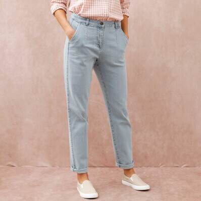 Džíny mom s vysokým pasem