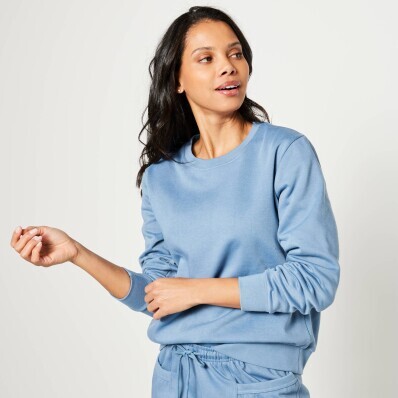 Moltonová mikina s okrúhlym výstrihom