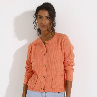 Rovný sveter na gombíky