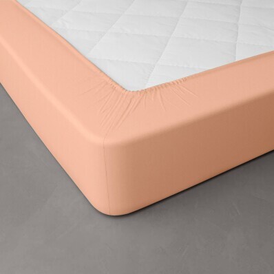 Простирадло на ремінці Colombine однотонного кольору, глибиною 32 см, виготовлене з бавовни