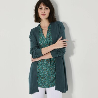 Długi kardigan bez zapięcia