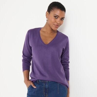 Pulóver s výstrihom do  V